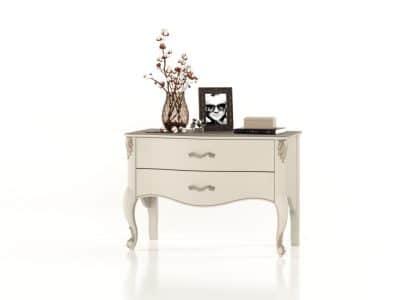 Marocco comoda cu 2 sertare, alba