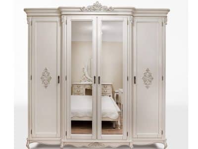 Isabelle dulap cu 4 usi, alb